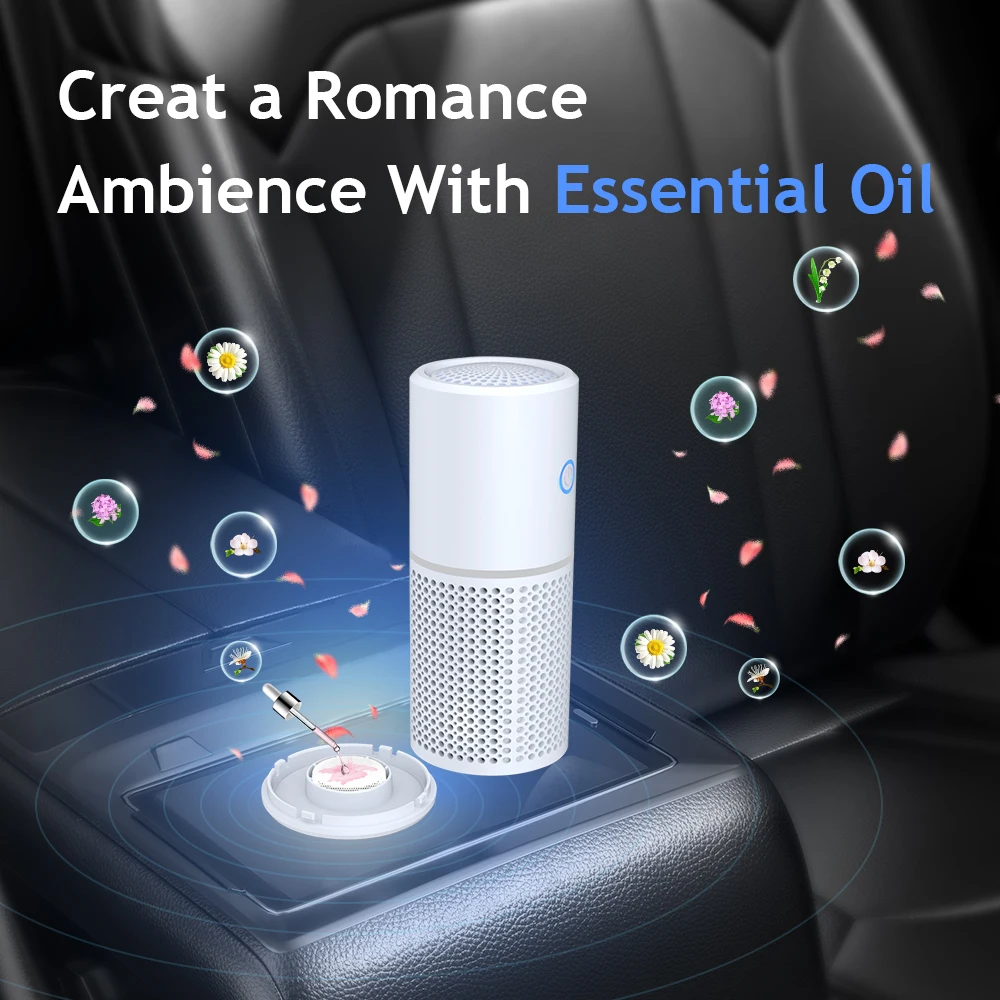 2024 New Manufacturing Portable Air Fresher car smoke remover Desktop Use Dual USB Port Easy to Carry Car Air Purifier