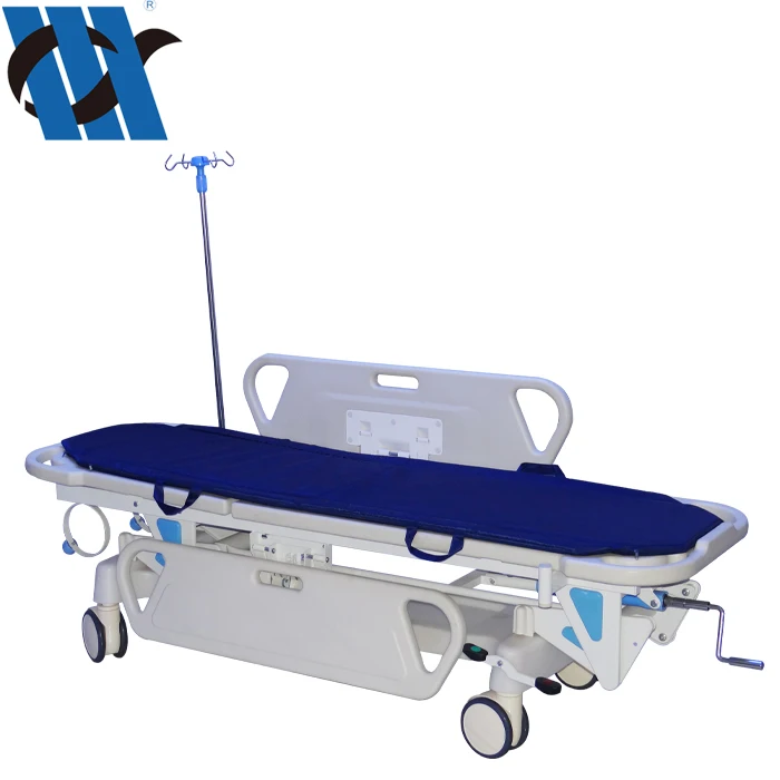 BDTT201C Stainless Steel Height Adjustable Patient Transfer Bed Ambulance Stretcher Trolley