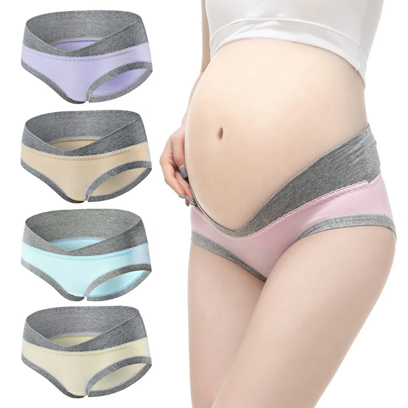 2002 Cotton Pregnant Panties Low Waist Big Belly Maternity Briefs Underwear Lingerie Underpants for Pregnancy Women