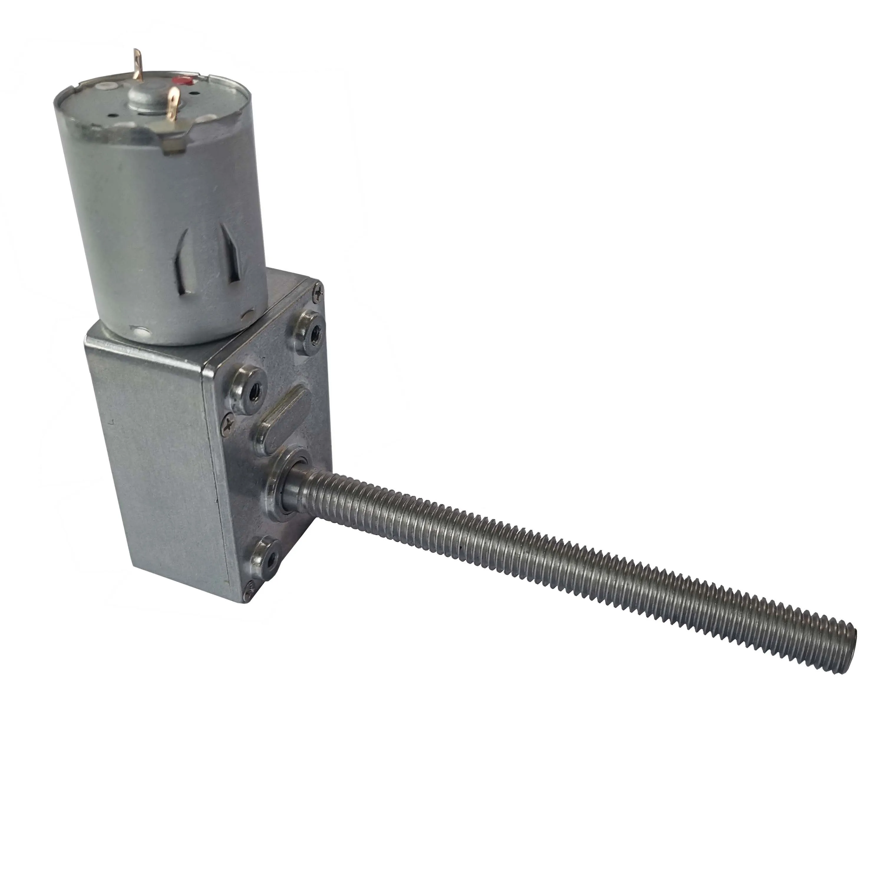 12V 6Rpm DC Worm Reduction Geared Micro Motor Ultra Low Speed Electric Motor for DIY 370 with lead screw shaft