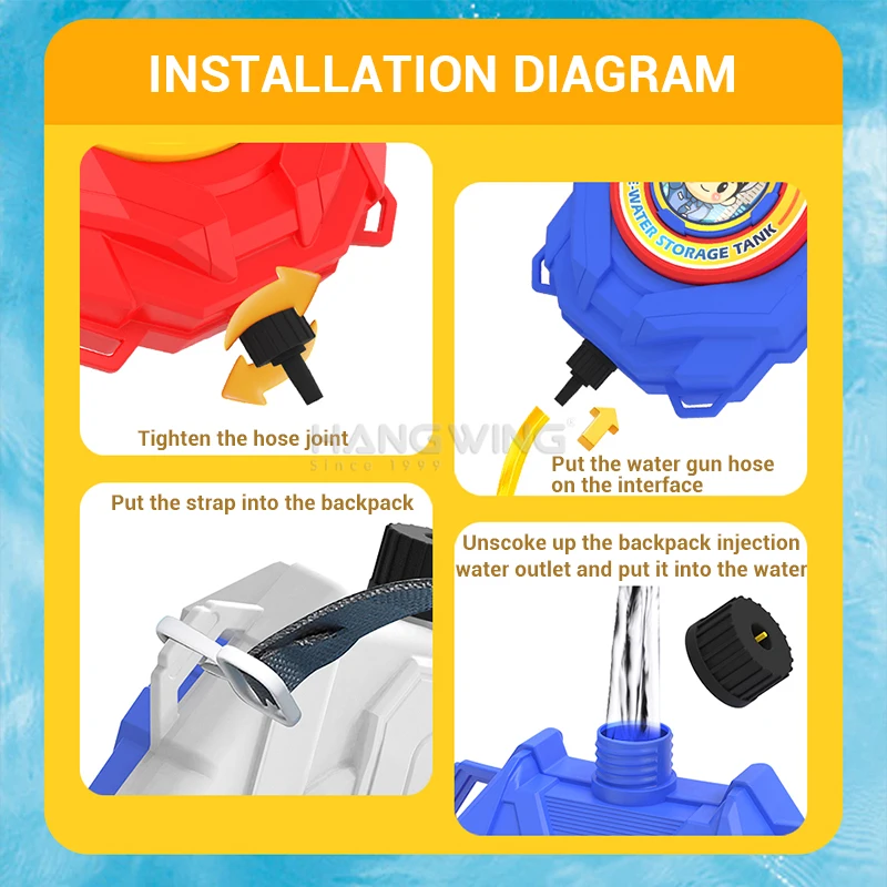 HW Summer Outdoor Bubble Machine Game Toy for Kids Electric Armed Police Water Gun Bubble Backpack with Light