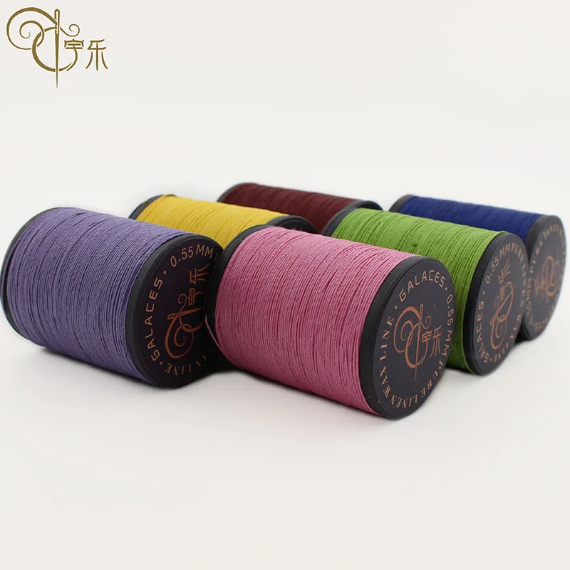 0.55mm Natural 100% Linen Wax Thread Galaces Brand Hand-stitched Leather Wax Thread