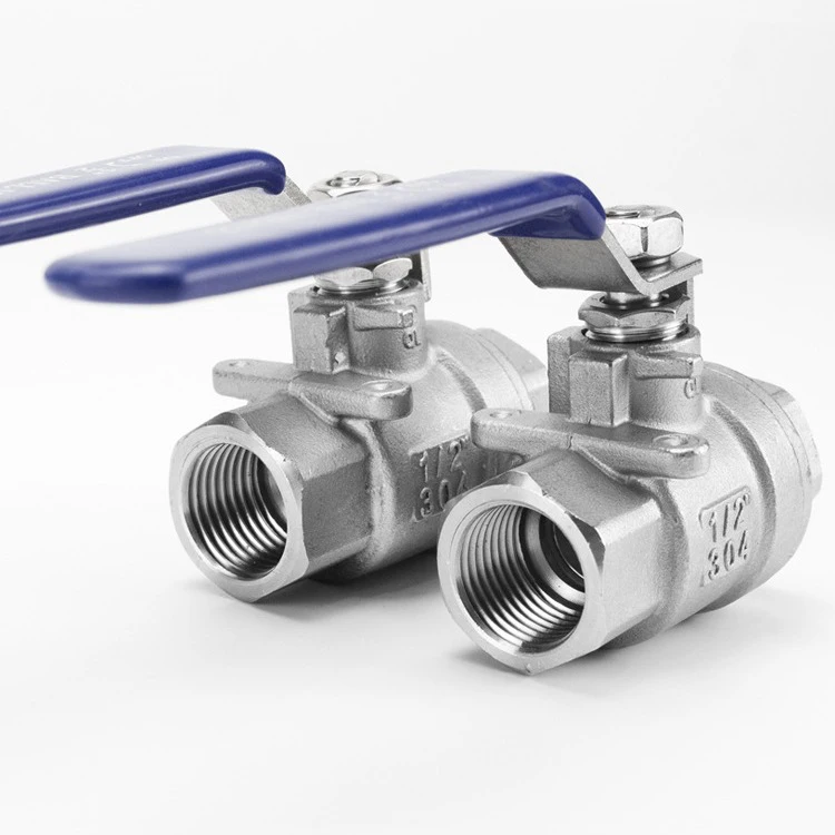 316 stainless steel ball valve two-piece high flow female threaded screwed valve
