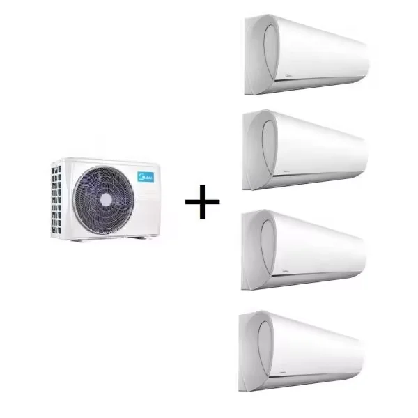 Midea Wall Mounted Ducted Fan Coil Ceiling 5ton Inverter Split Ac Dc Cassette 24000btu Multisplit Air Conditioner