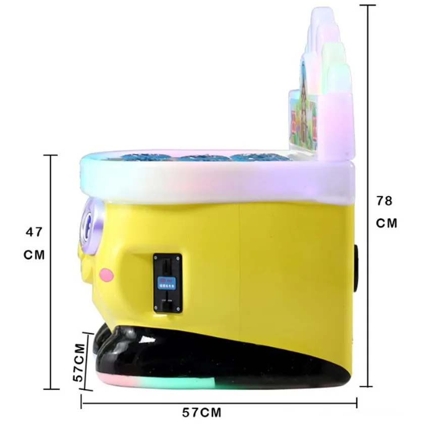 Hammer hit frog hitting game coin operated machine arcade game