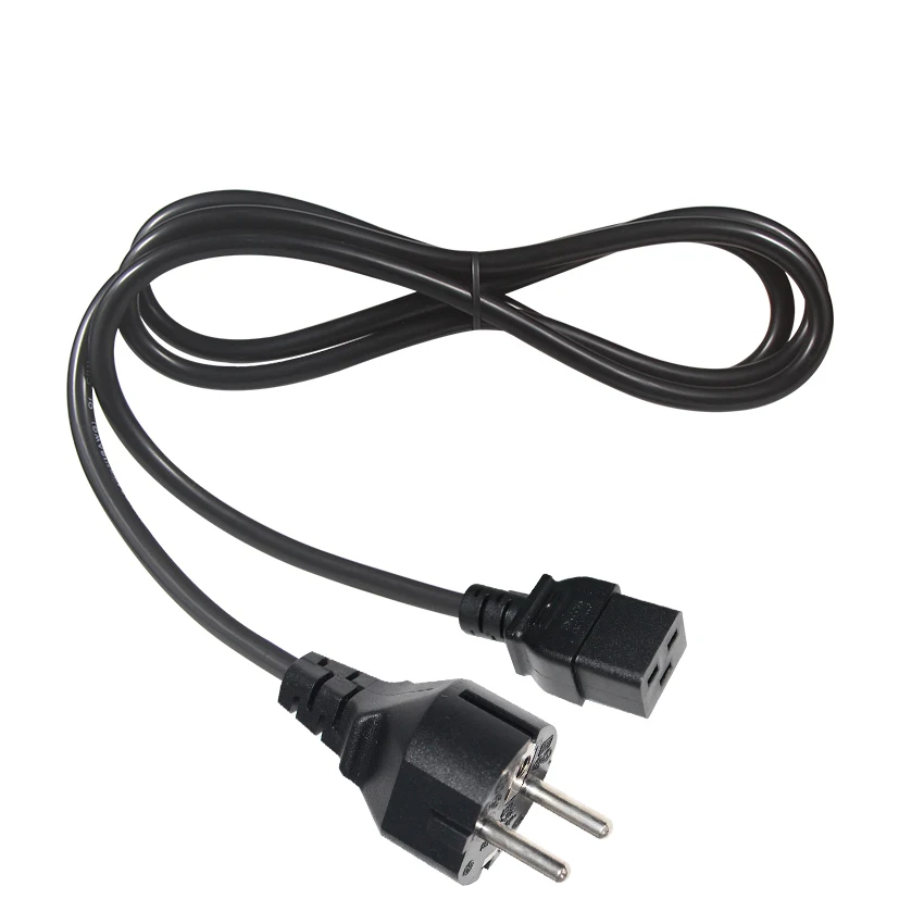 Cee 7 Schuko 1.0Mm Cee77 Plug To Iec320 Female C19 3 Prong Ac Power Laptop 220V