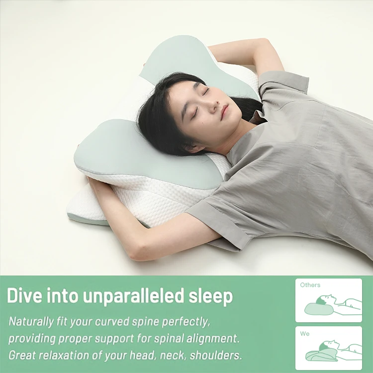 HNOS sleep a head pillow neck and shoulder pain sleep comfortable sleeping tube memory foam pillow