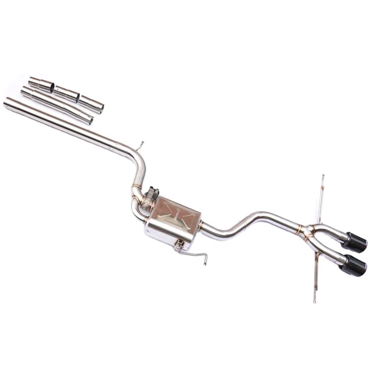 
Middle Dual Pipes Exhaust Pipe Carbon Fiber Tips For VOLKSWAGEN Golf 7 / 7.5 