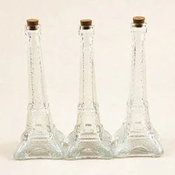 40ml glass jar container with cork for food and tower shape jar