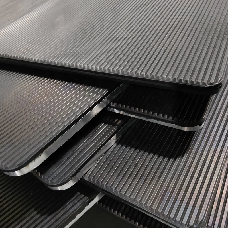 
Durable forklift accessories fridge carton clamp plates aluminium alloy rubber plates vulcanized rubber pad splint 