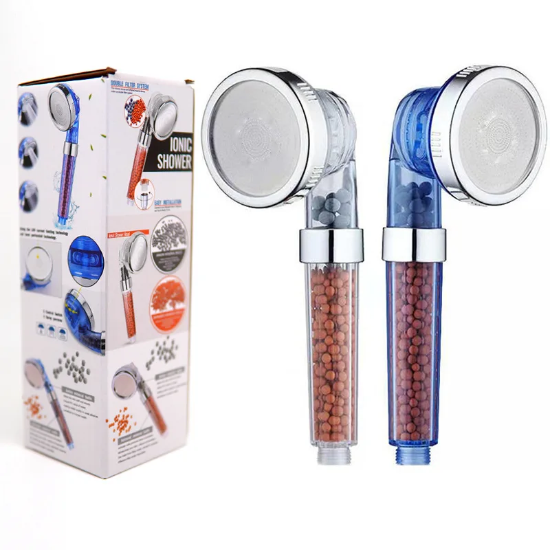 High Quality Bathroom Abs Hand Shower High Pressure 3 Modes Shower Head With Filter Stone