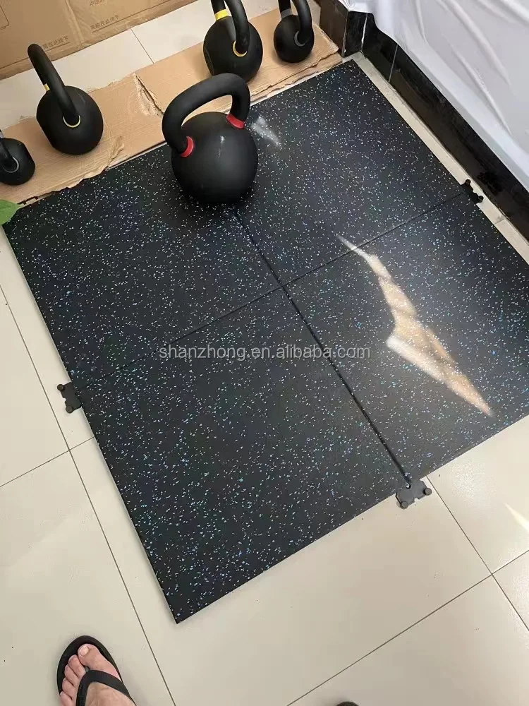 2.5cm Thick Gym Mats Rubber Flooring Exercise Equipment Home Fitness Carpet AntiSlip for Hardwood Floor Protection