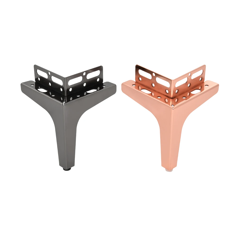 130mm Height Metal Table Legs Furniture Rose Gold Black Modern Metal Sofa Legs Feet For Furniture