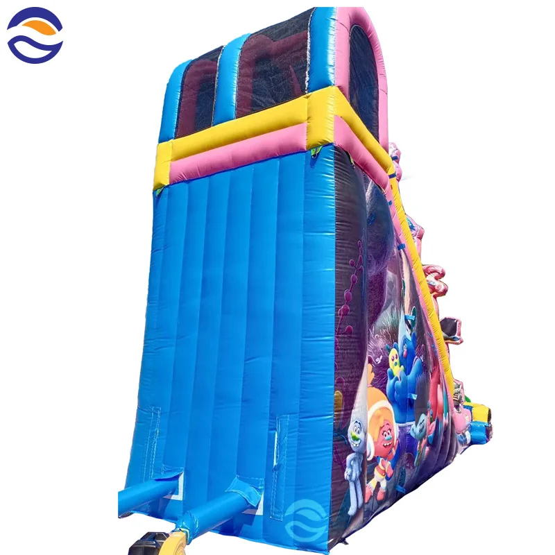 Cute Magic Elf Inflatable Slip And Slide Commercial Grade Water Slide With Pool