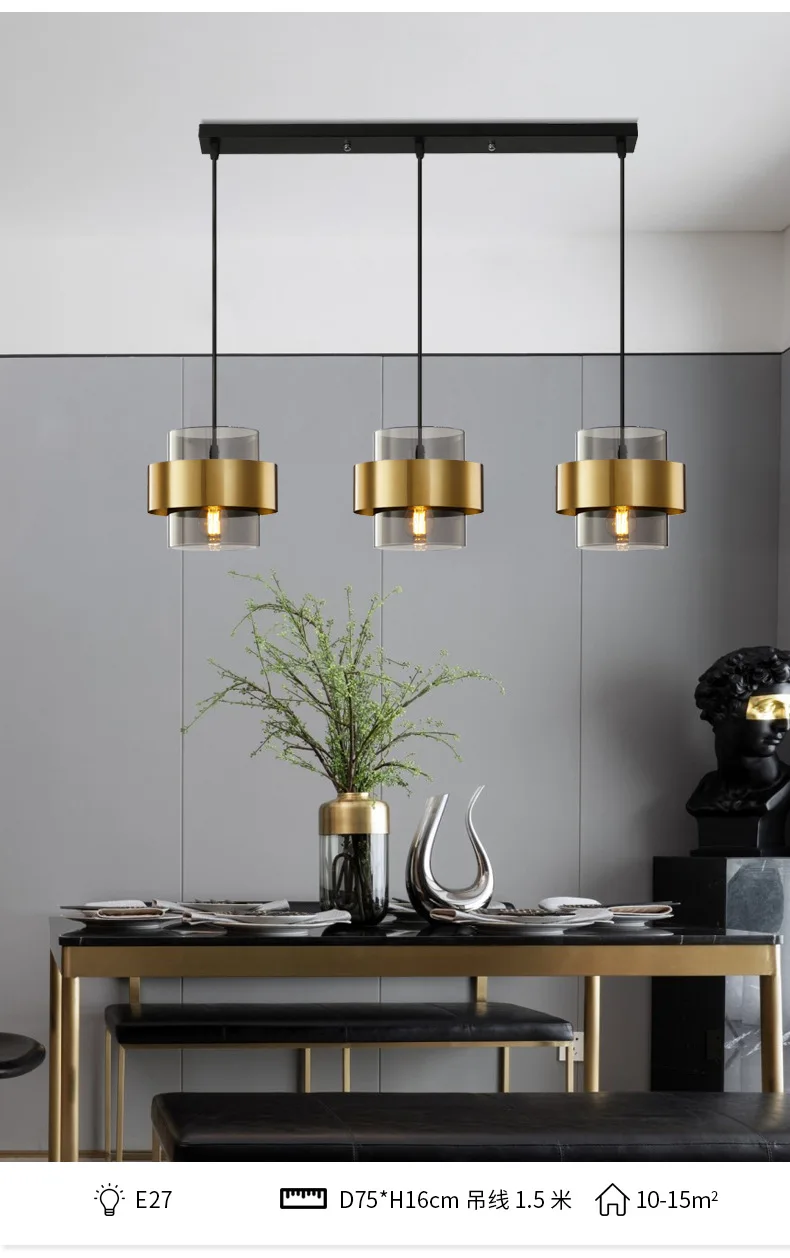 Bar creative aisle stairs Glass Memphis chandelier Nordic postmodern minimalist bedroom bedside chandelier