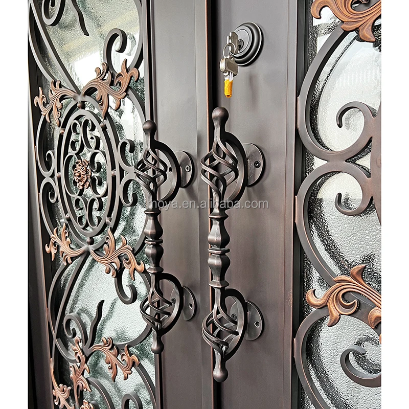 bi fold doors for houses interior decorative metal custom steel security door for home bifold door with Arctic Glass Window