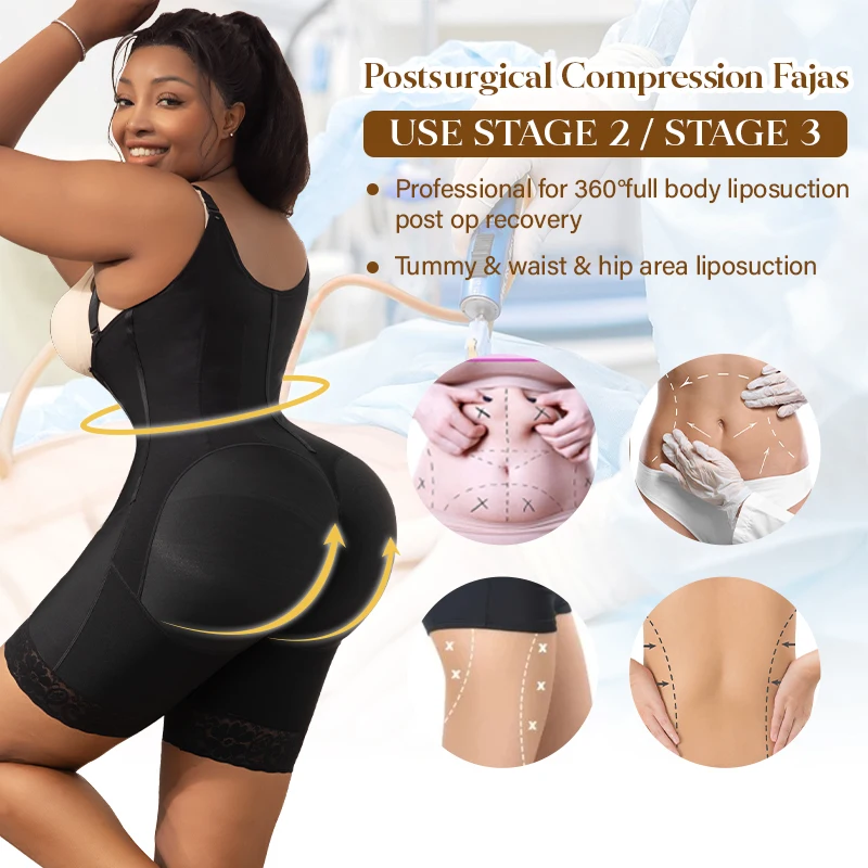 Colombianas Post After Surgery Bbl Stage 2 Butt Lifter Faha Body Shaper Para Mujer Slimming Shapewear Hip Dip Shapewear
