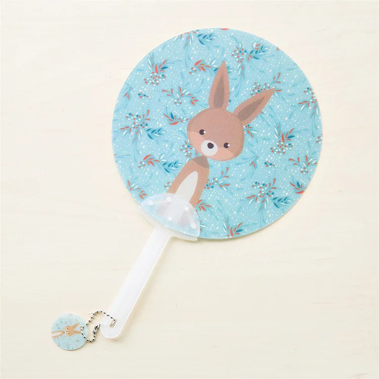 Wholesale Cartoon Animal Handheld Fan Promotion Plastic Pp Mini Hand Fans For Children