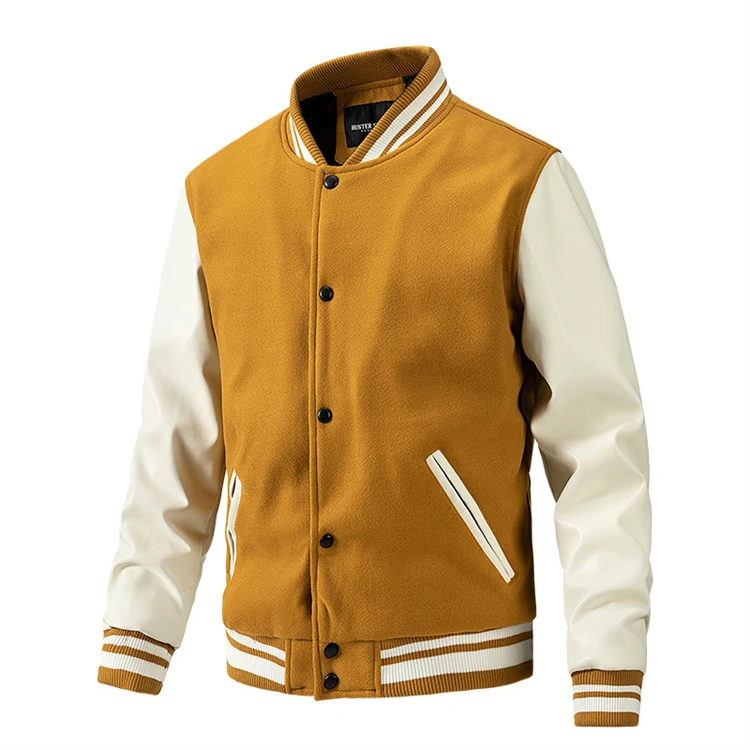 Baseball Leather Street Coats Custom Embroidered Letter Windbreaker American Hip Hop Loose Coat Mens Casual Pullover Jackets