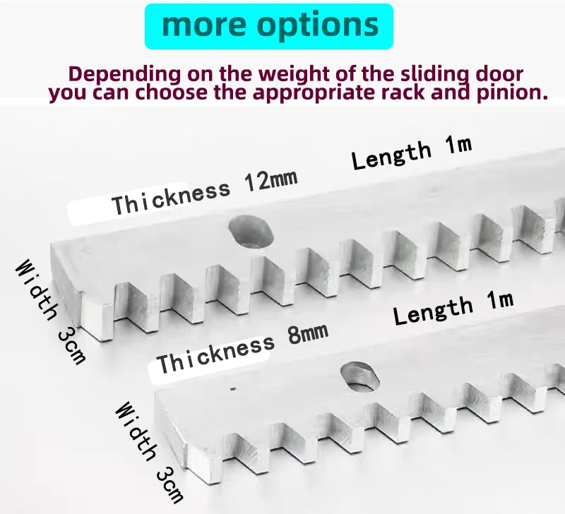 Special rack and pinion for sliding door Sliding door motor rail High quality sliding door accessories Tinned racks