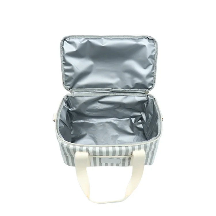 Collapsible Outdoor Square Cooler Bag Recycle Aluminum Custom Insulated Thermal Picnic Lunch Bags for Adults