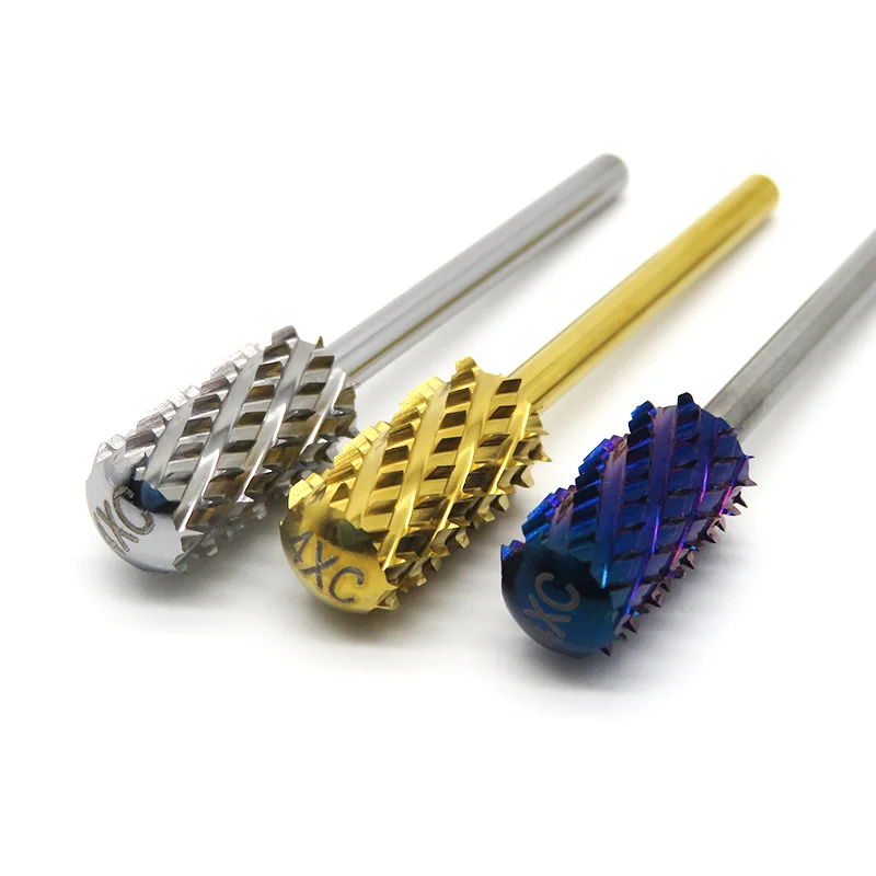 MBA Large Dome Top Barrel Carbide Bit Nails Purple 4XC (4 Extra Coarse) Smooth Round Top Nail Drill Bit