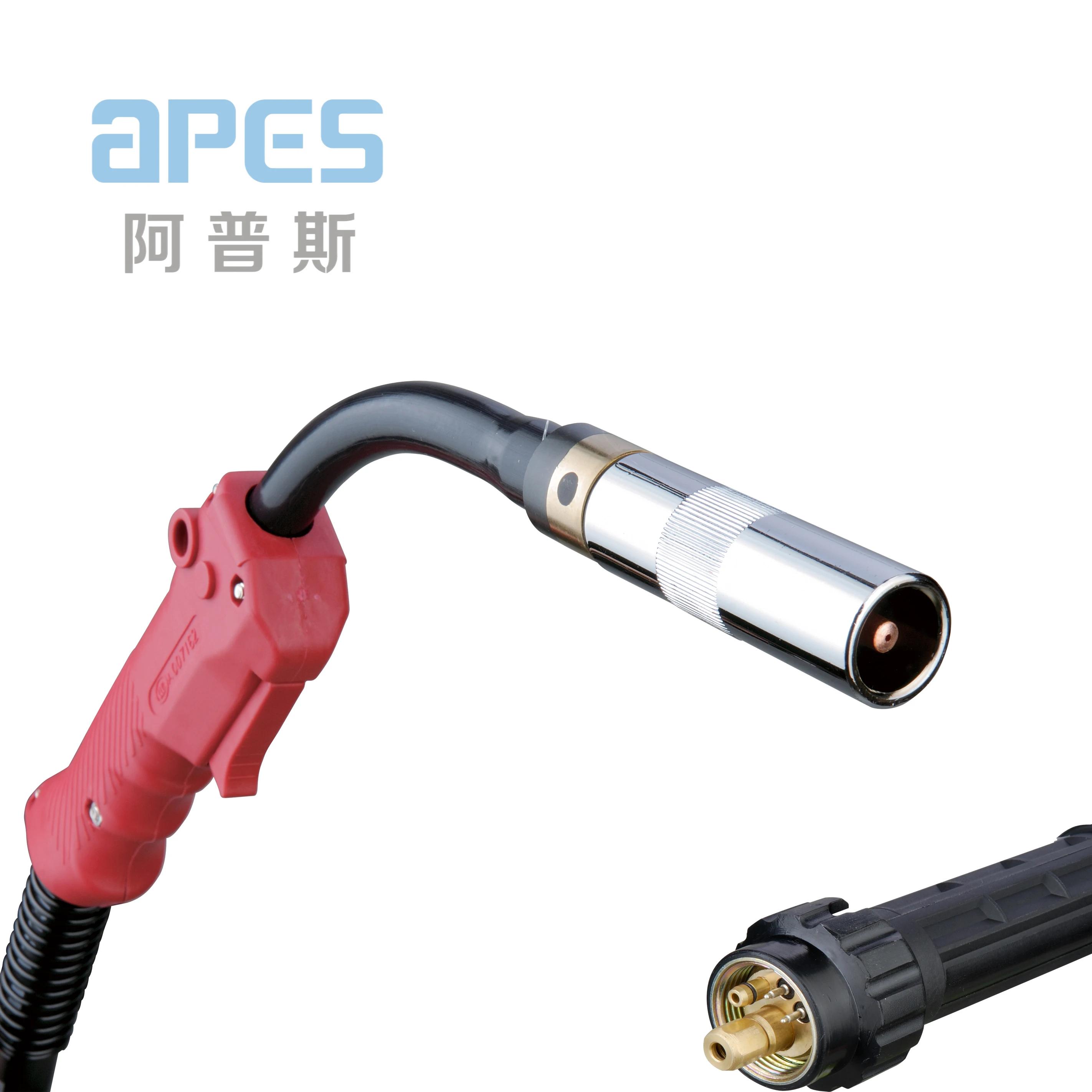 500A Carbon Dioxide Gas Shield Pana Red Torch for Pana Auto Welding Machine MIG Gun With Euro Adaptor