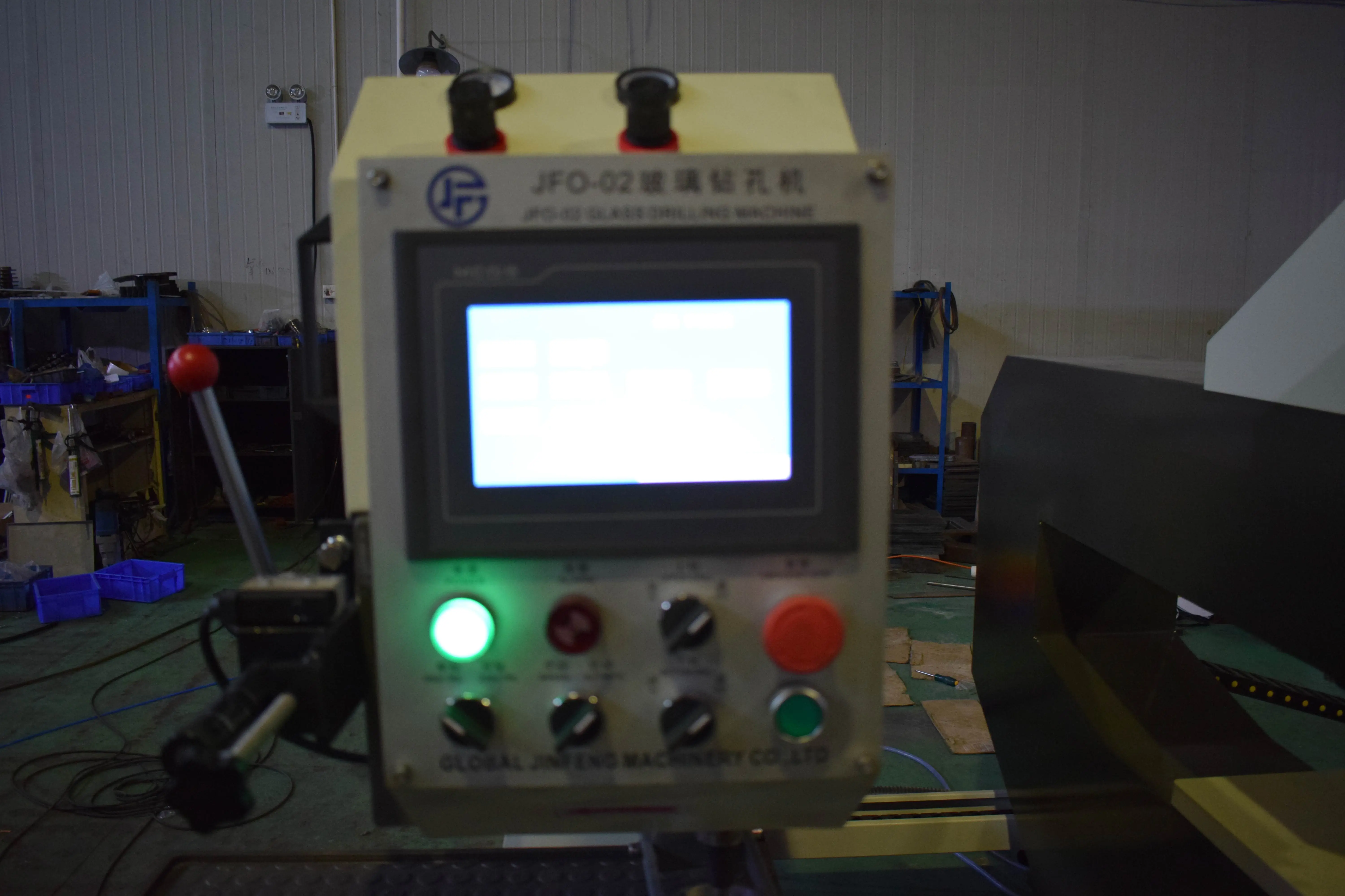 JFO-02 PLC контроля Двойные головки отверстие сверлильный станок для стекла в Китае (стандарты CE,