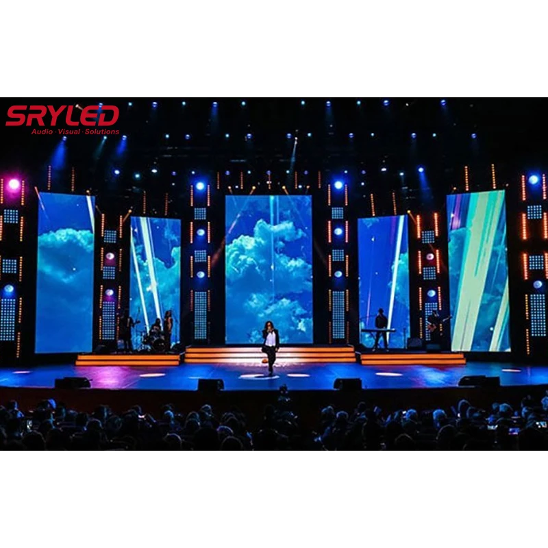 Sryled Turnkey LED Video Wall Indoor Outdoor Stage Background P2.6 P2.9 P3.91 LED Screen Panel Events Screen Rental Led Display
