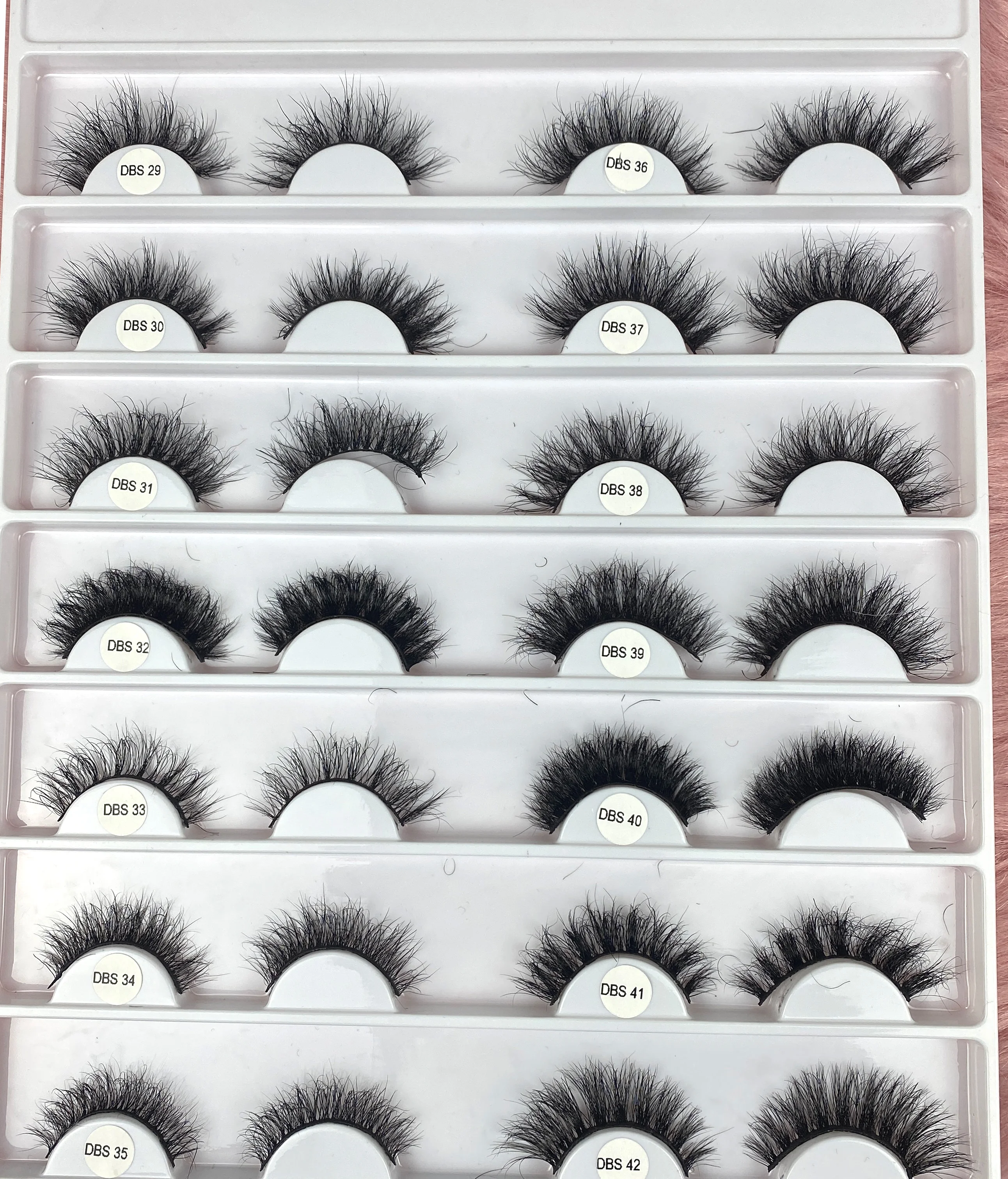 DBS02 eyelash wholesale private label 3d mink lashes with custom eyelash box