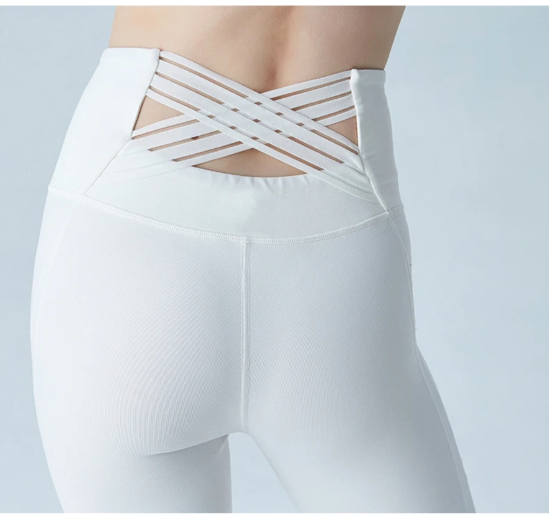 Пользовательские логотип полосатый Высокая талия кальсоны йоги красные Леггинсы для женщин Йога