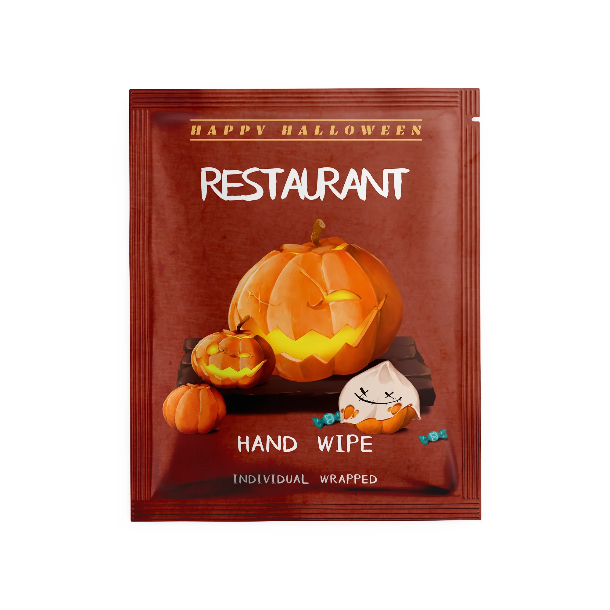 Single packed restaurant wet napkin wet wipes