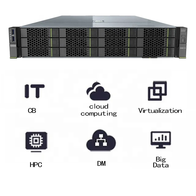 Affordable Price Intel Xeon Silver 4208*2  DDR4 32GB 2933MHz*2 600GSAS*3  900W AC power supply*2 XFusion 2288HV5 Huawei Server