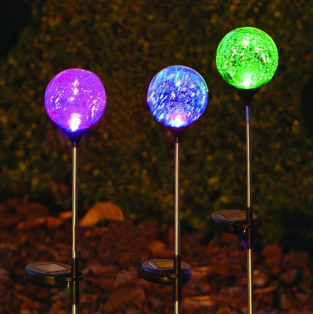 Solar Cracked Glass Ball Led Outdoor Solar Garden Light