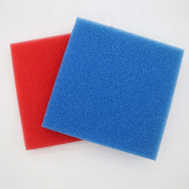 Amazon Hot-selling Bule Color 100X100cm 20/30/45ppi Fish Pond Foam Polyurethane Filter Sponge Set for Aquarium