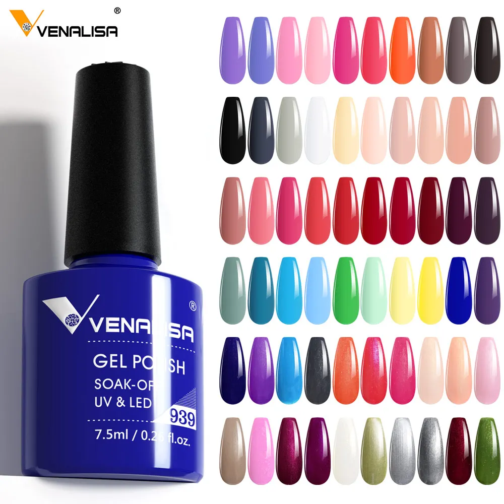 2024 Venalisa Nail Art Gel Polish For French Nails Manicure Gel Varnish Enamel Lacquer Color OEM Logo UV LED Nail Gel Polish