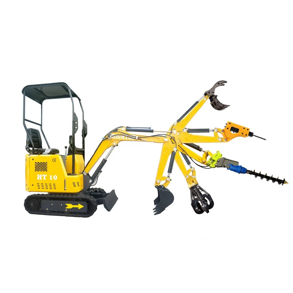 China mini Excavator 0.8T Small Digger 1 Ton Excavator With Rubber Track