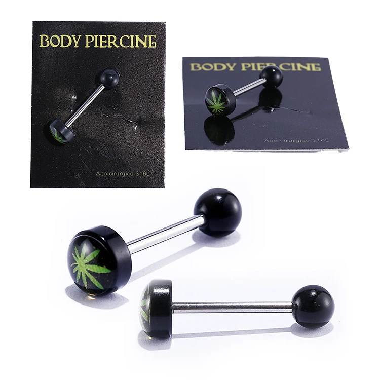 Piercing Jewelry Surgical Steel Tongue Ring Girls Industrial Barbells Quality Body Ring Tongue Rings