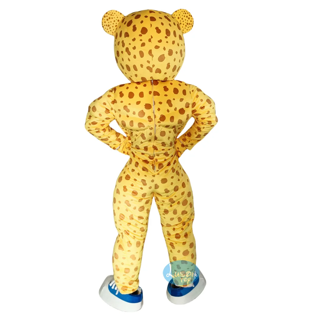 Adult Leopard Mascot Costume Animal Cartoon Fancy Dress Cosplay Party