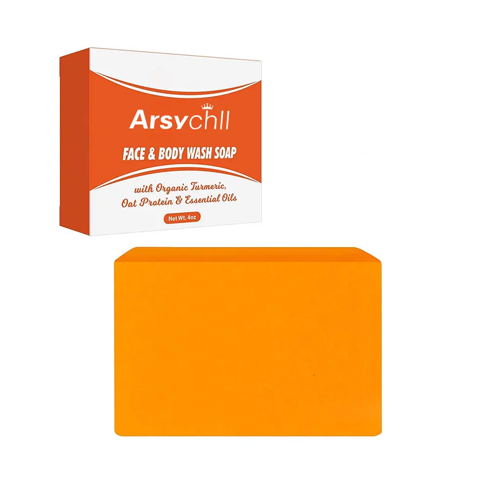 100% натуральное органическое освежающее мыло ручной работы для ухода за кожей лица тела медовая куркума отбеливания кожи Фирменная торговая марка