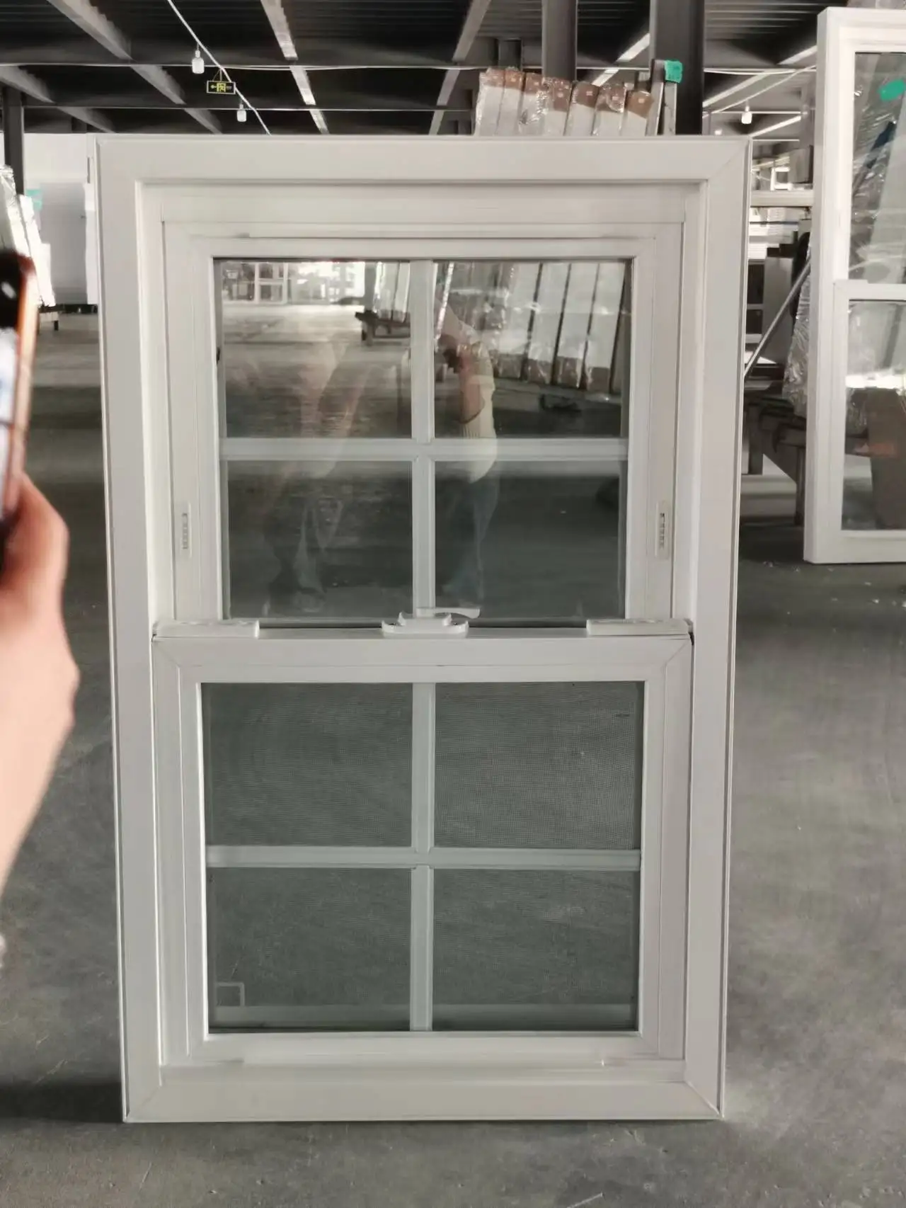 American style black and white vinyl double hung windows single hung windows with low e glass and nailing fin