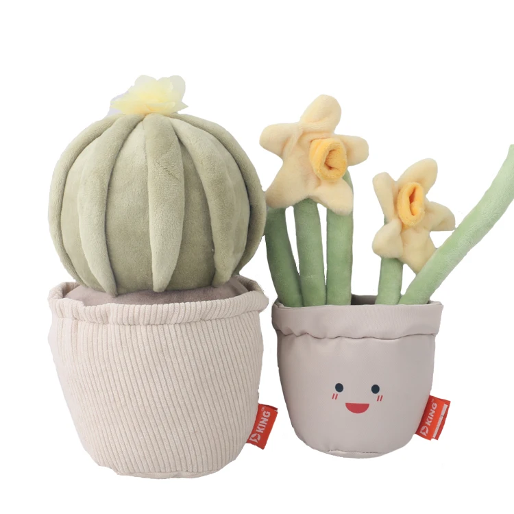 D KING Wholesale Plush Stuffed Flower Potted Sansevieria Snake Plant Toys Plush Cactus Toys