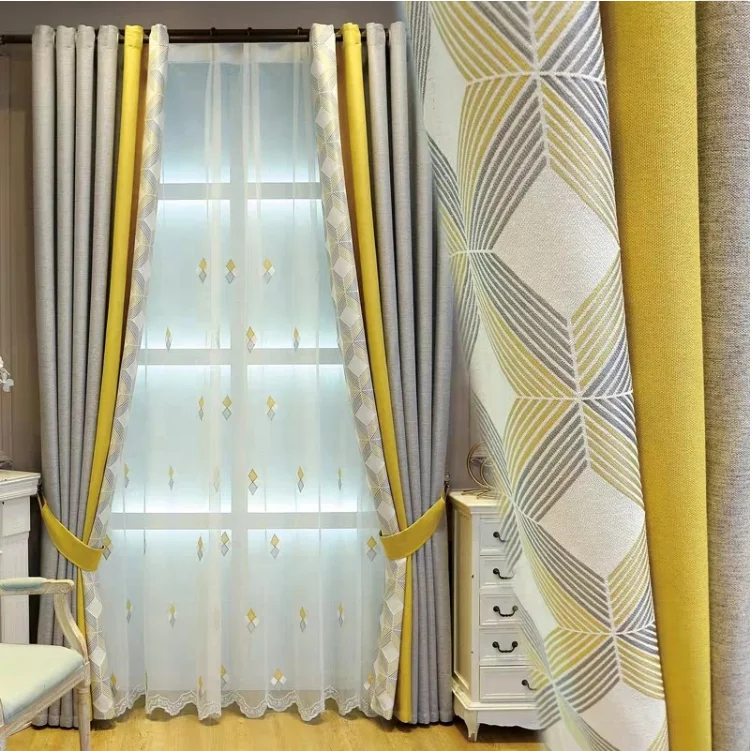 Custom  size top-quality bedroom curtain home window curtain finished curtains factory direct sale