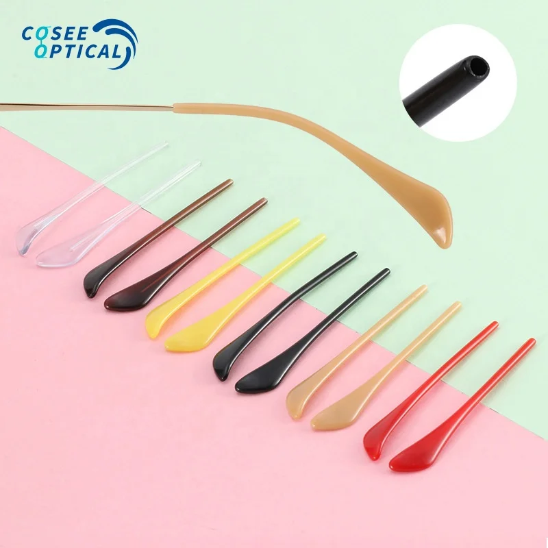 Acetate Eyeglass End Tips Ear Sock Pieces Tube Sleeve Glasses Temple Arms Eyewear Frame Replacement Tips Retainer