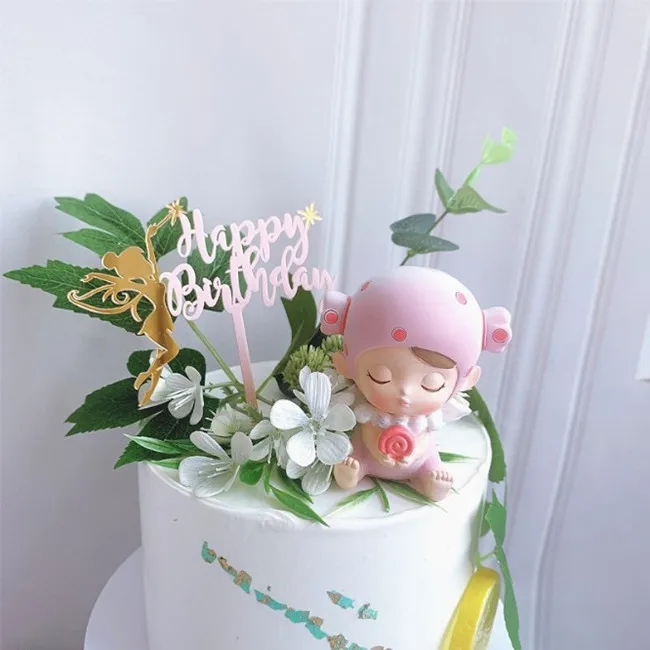 hot sale acrylic cake toppers happy birthday for children