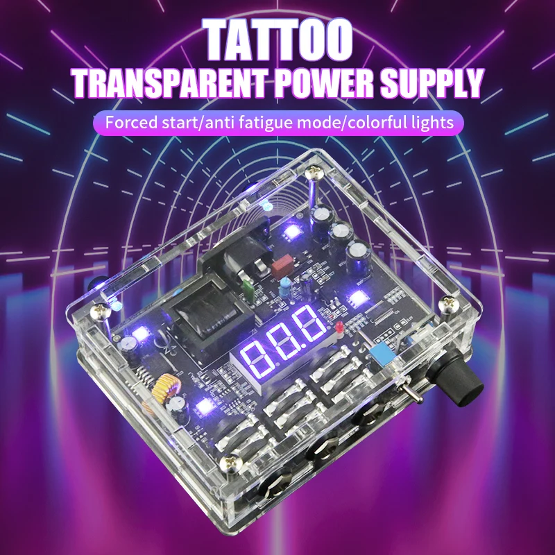 TAIDU TransVolt-стабильный прозрачный источник питания для татуировок с выходом 3 А простота в эксплуатации и волшебный светодиодный дисплей напряжения