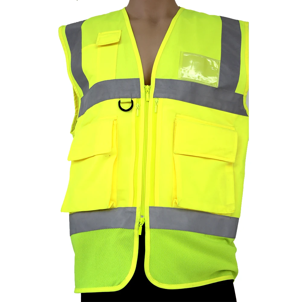 High Quality High Visibility Multi Pocket Safety Reflective Vests