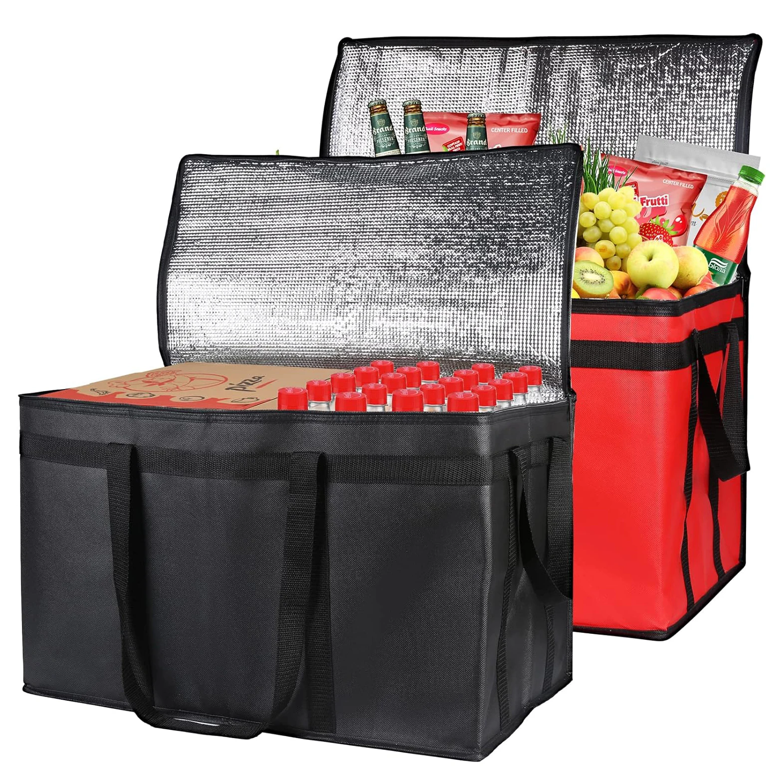 Commercial Large Capacity Reusable Warming Bag Catering Cooler Bag Insulated Pizza Food Delivery Bag