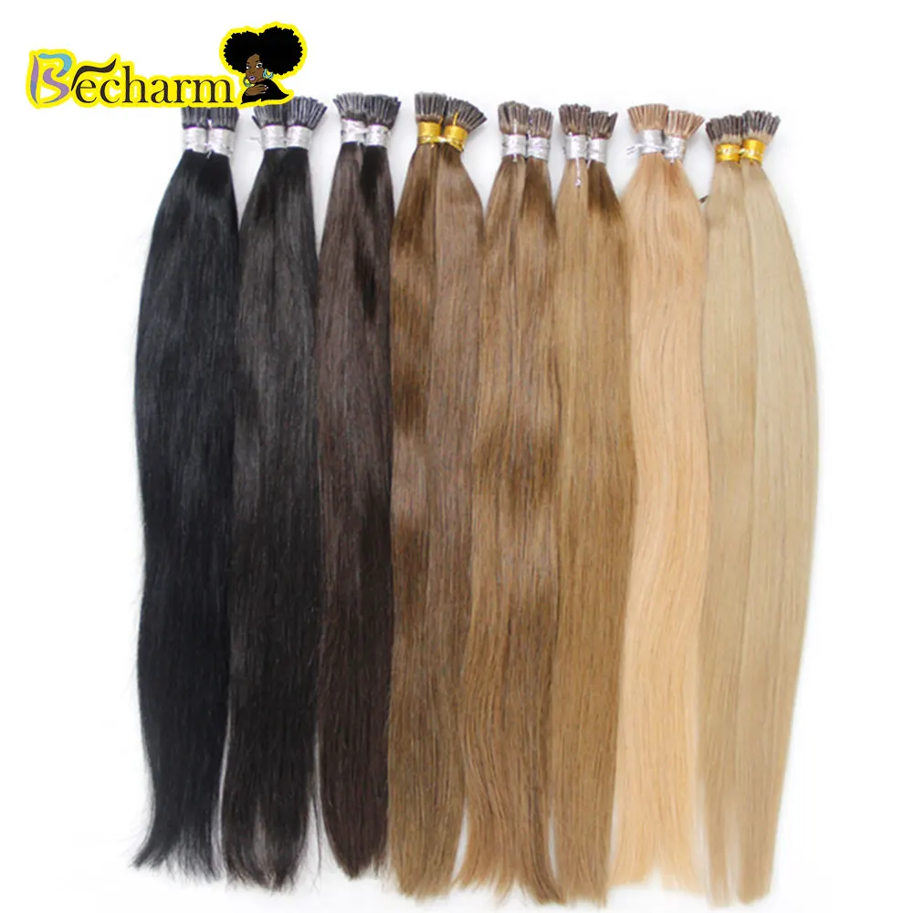 Wholesale price bundle virgin hair,raw unprocessed virgin brazilian hair bundle,100% human hair i-tip hair extensions