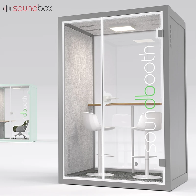 Wholesale soundproof workspace office meeting pod privacy modern 2 person booth customized